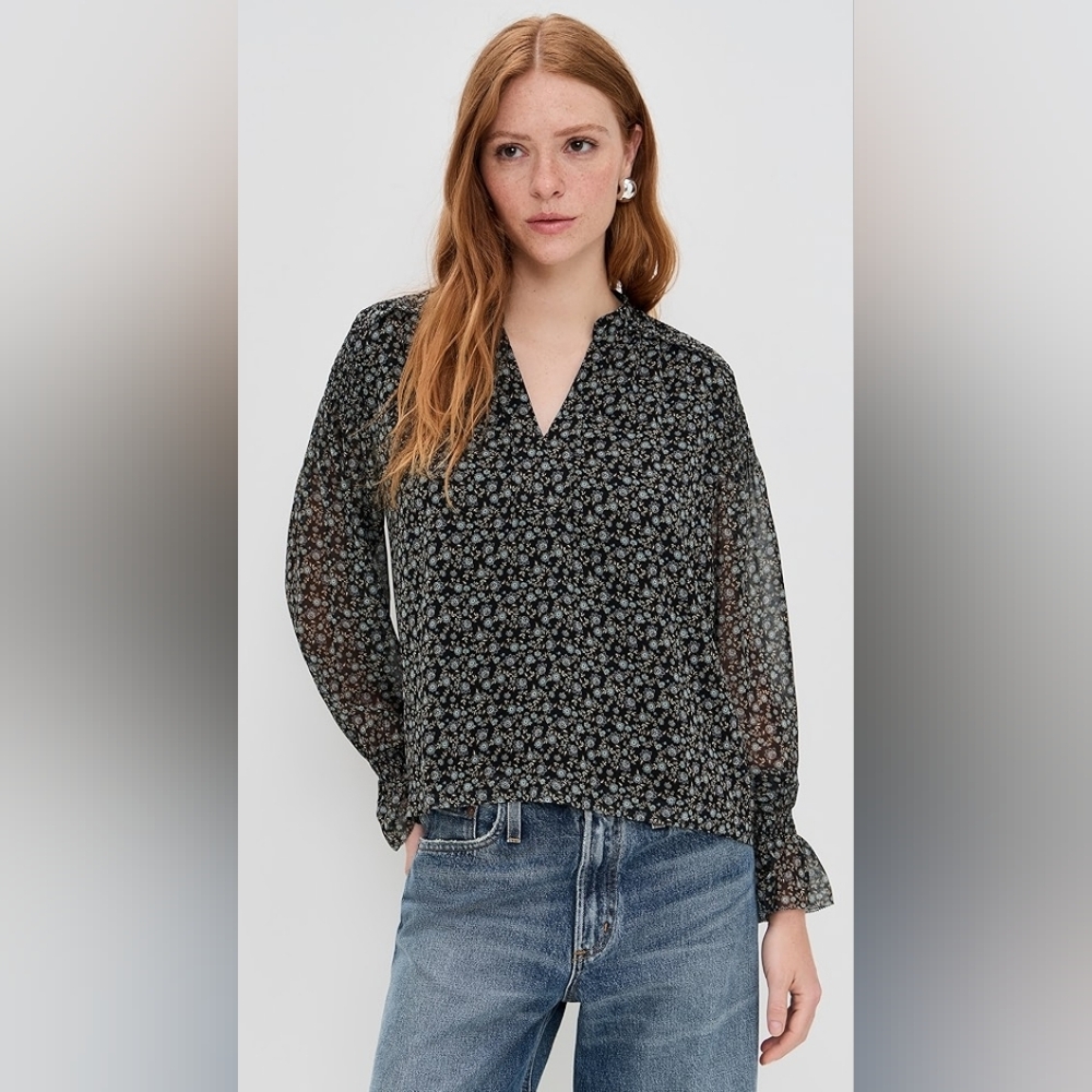 Madewell Lizzy Floral Top, Size Small